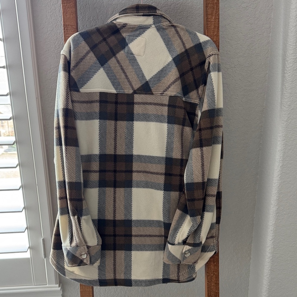 Thread & Supply Cream and Gray Plaid Jacket - Picture 5 of 6